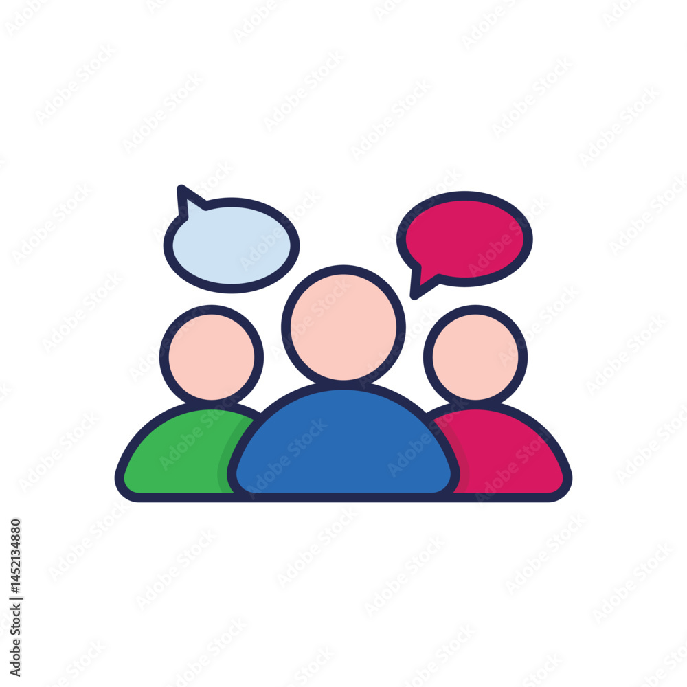 Focus Group Vector icon Focus Group Vector icon