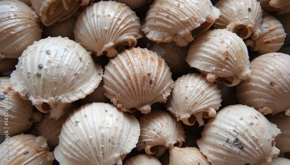 Conches Background with Seashells and Coastal Natural Texture Conches Background with Seashells and Coastal Natural Texture