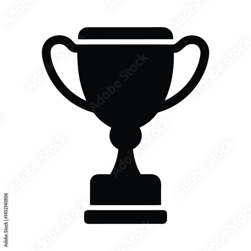 trophy champion stencil icon silhouette vector illustration