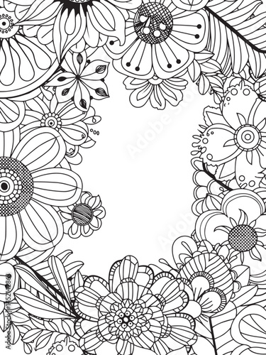 Artistic Botanical Pattern Sketch