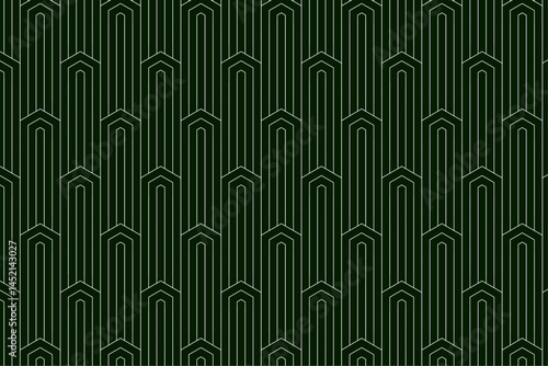 Minimal Geometric Hexagon Line Seamless Pattern