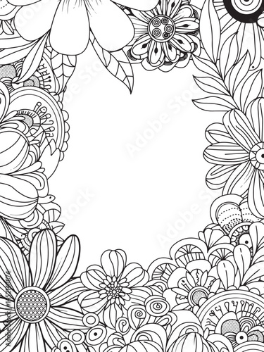 Floral Zentangle Artwork Illustration