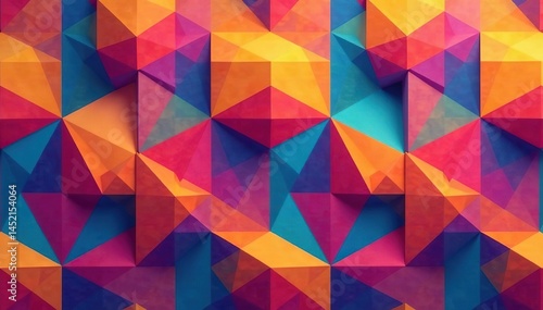 Abstract geometric shapes repeat flawlessly in vibrant hues , colorful texture, vector, fabric