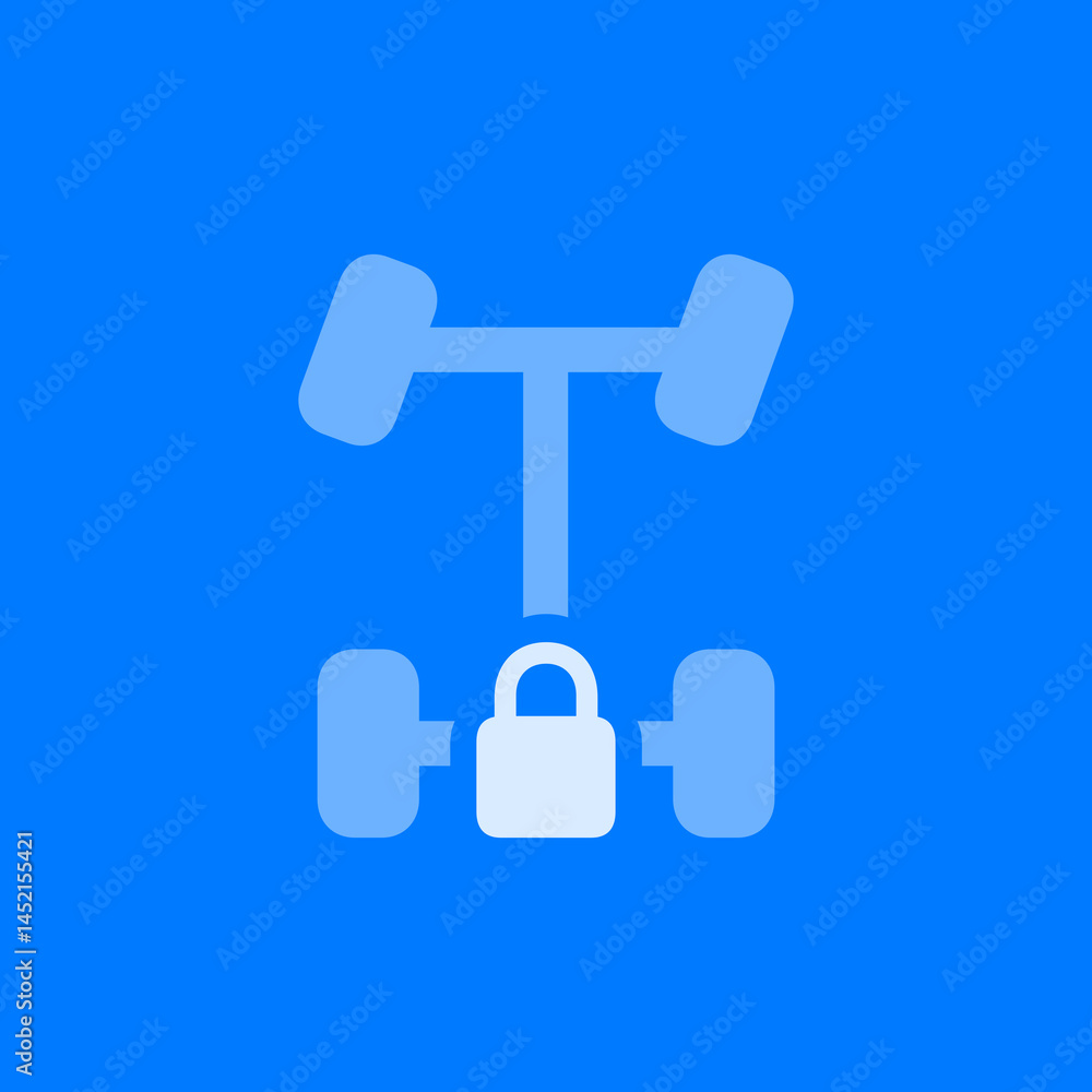 Rear Axle Lock Icon Rear Axle Lock Icon