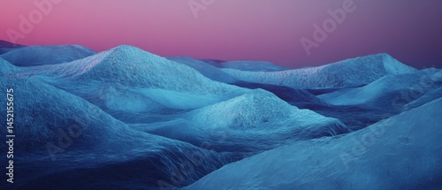 A blue and purple sky with a large body of water