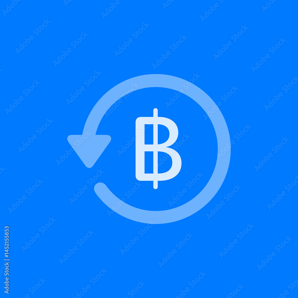 Baht Currency Exchange Icon Baht Currency Exchange Icon