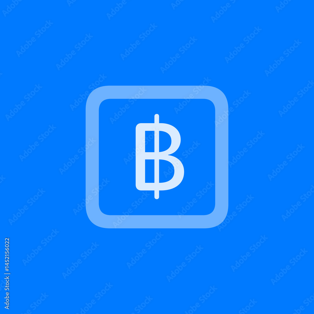 Baht Square Outline Icon Baht Square Outline Icon