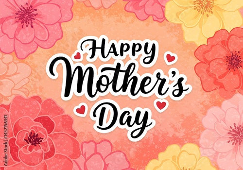Obraz na płótnie Elegant Wishes: Calligraphy Design for Mother’s Day