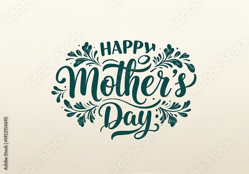 Obraz na płótnie Elegant Wishes: Calligraphy Design for Mother’s Day