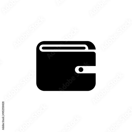 Single wallet filled icon black