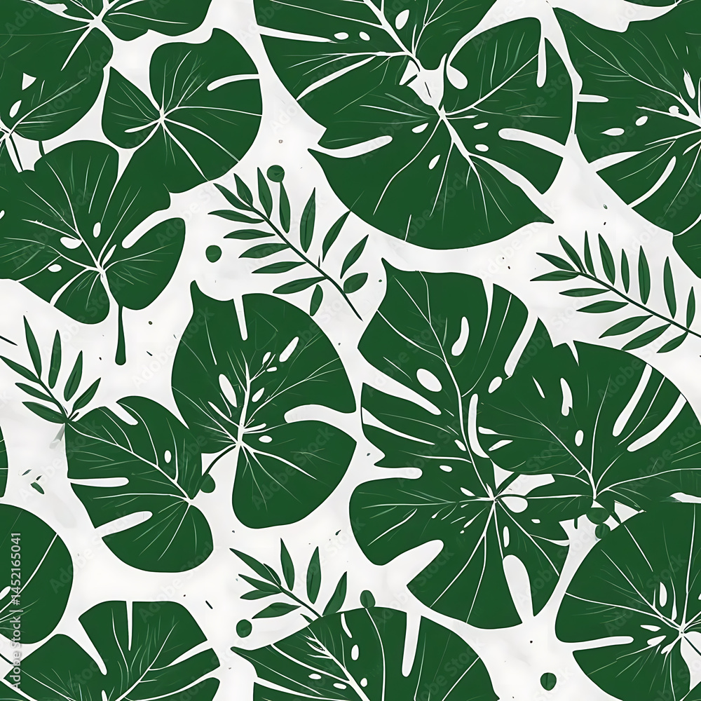 Tropical Leaf Symphony an abstract composition of tropical leaves in various shapes and sizes, set against a background. Tropical Leaf Symphony an abstract composition of tropical leaves in various shapes and sizes, set against a background.