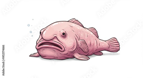 Cartoon blobfish illustration