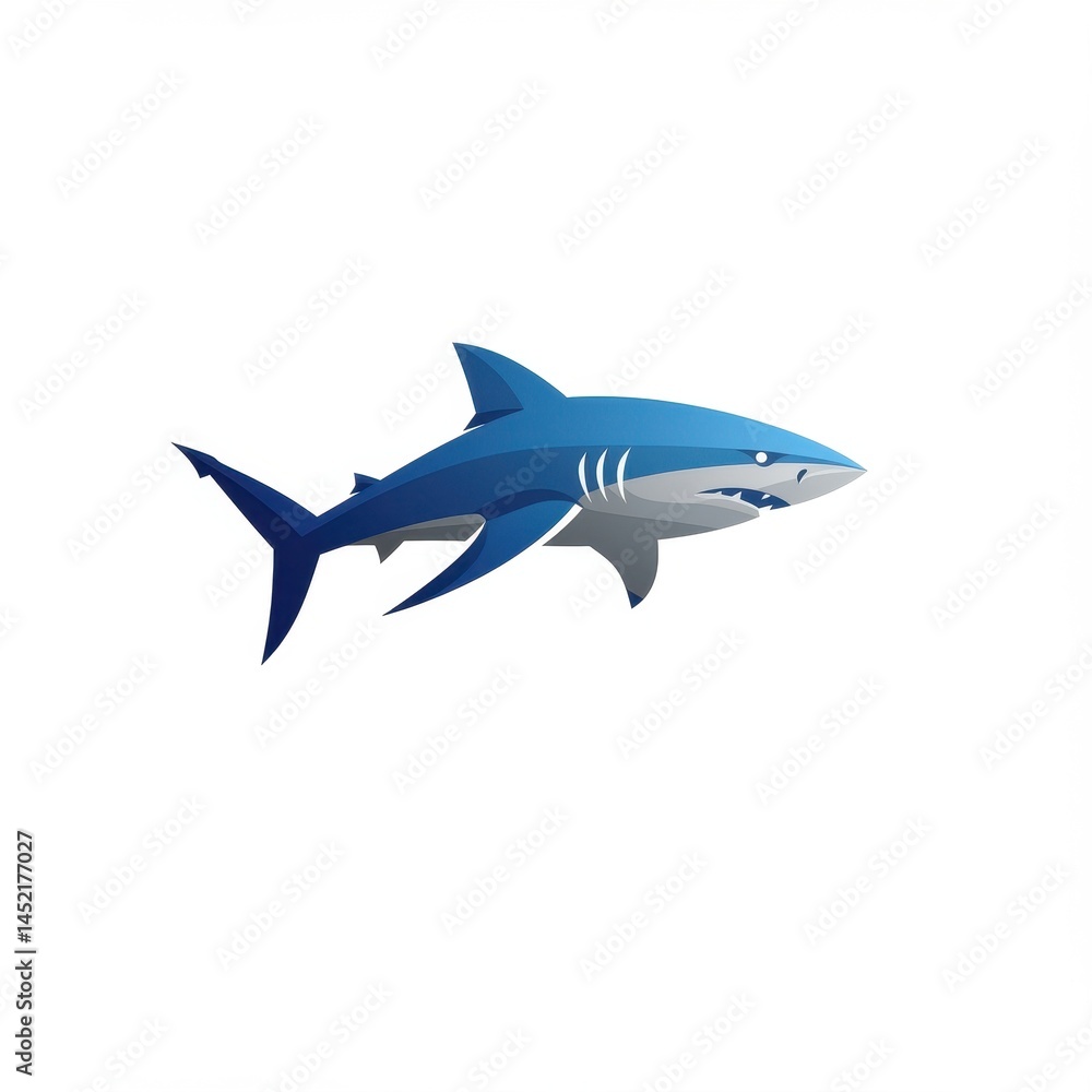 Obraz premium Cartoon shark illustration