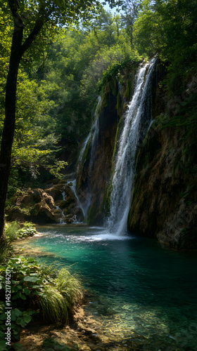 waterfall in the jungle