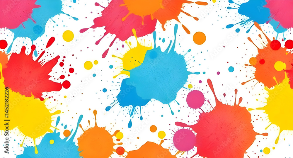 colourful splash seamless pattern with embroidery pattern vector colourful splash seamless pattern with embroidery pattern vector