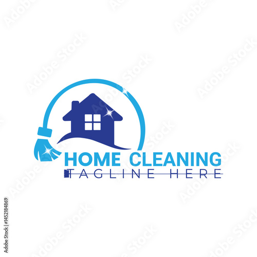 Home repair logo design, home cleaning logo