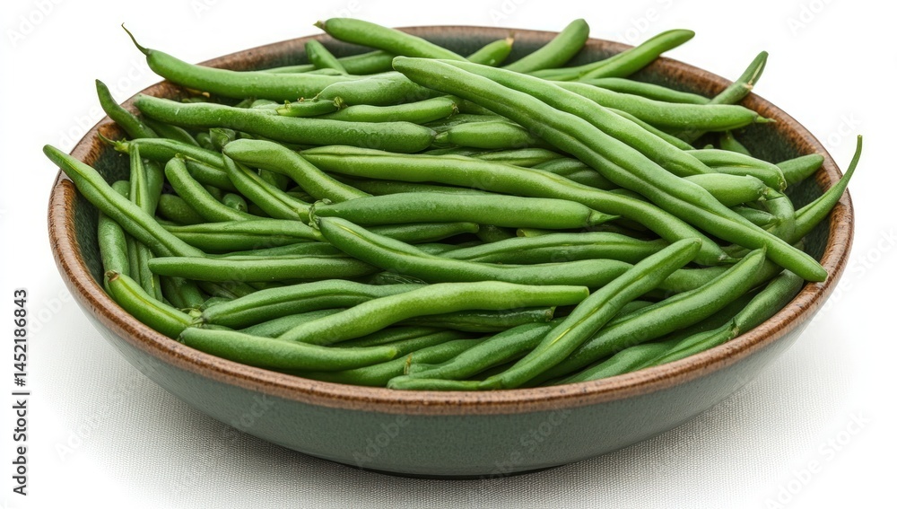 Fresh green beans in a bowl Fresh green beans in a bowl