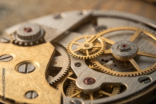 Wallpaper Mural Intricate Close up of Vintage Watch Mechanism Gears and Components Torontodigital.ca