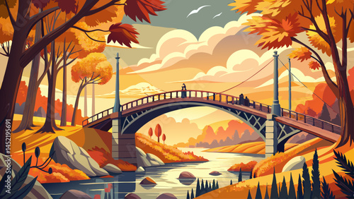 Suspended strong in autumn’s glow,
Where Avon’s winding waters flow.
A masterpiece from age gone by,
Still reaching proudly toward the sky.