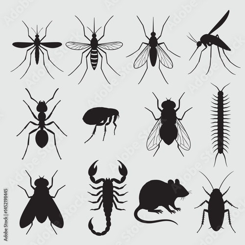Insect and Pest Silhouettes Collection