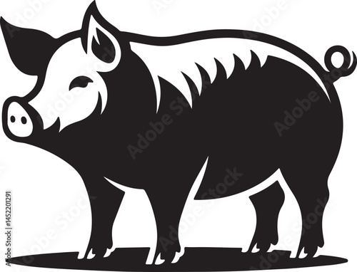 Pig Vector Silhoette Single Collection