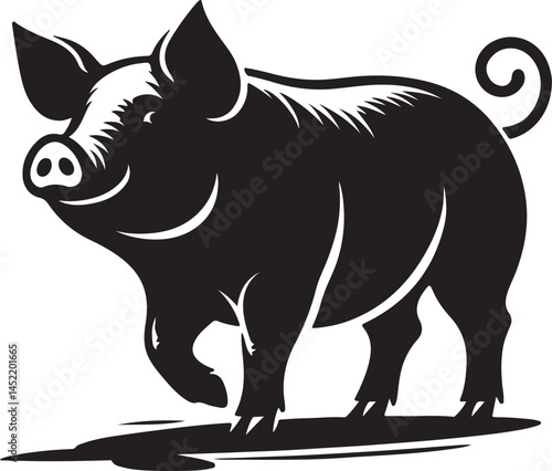 Pig Vector Silhoette Single Collection