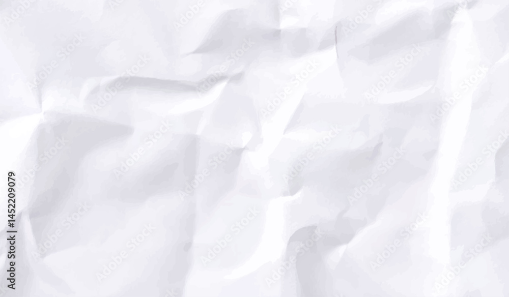 Fototapeta premium White Paper Texture background. Crumpled white paper abstract shape background with space paper for text. White crumpled paper texture background. 