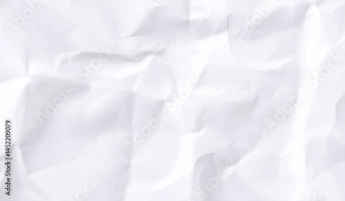White Paper Texture background. Crumpled white paper abstract shape background with space paper for text. White crumpled paper texture background. 