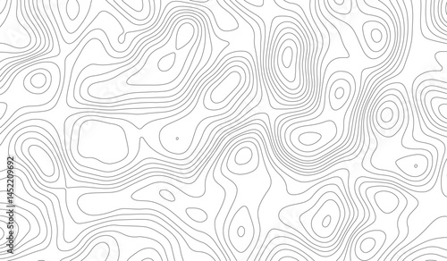 Topographic map background geographic line map with elevation assignments. Modern design with White background with topographic wavy pattern design.