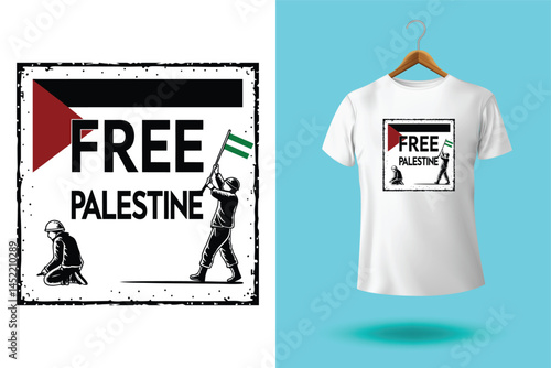 Free gaza free palestine t-shirt design