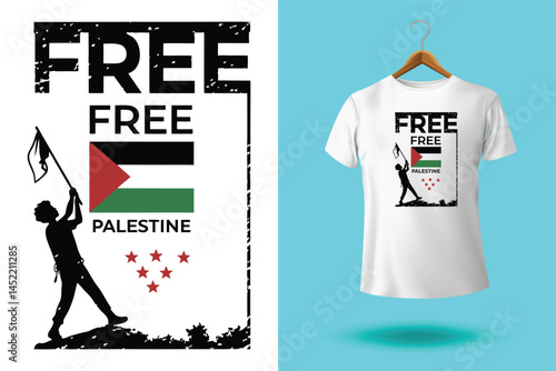 Free gaza free palestine t-shirt design