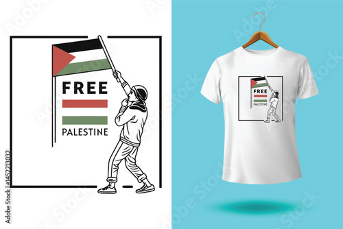 Free gaza free palestine t-shirt design