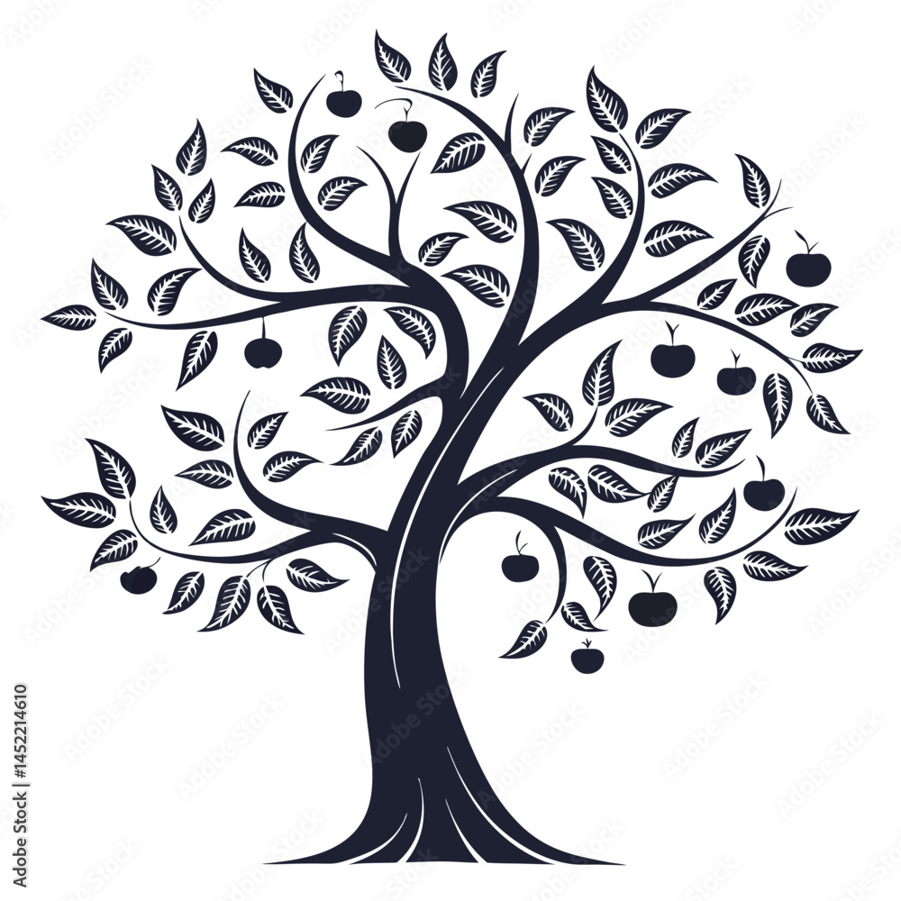 Obraz premium black and white tree
