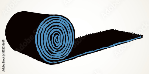 Carpet roll. Vector drawing icon