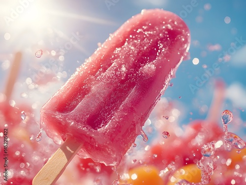 48. A fruity popsicle melting under the hot summer sun