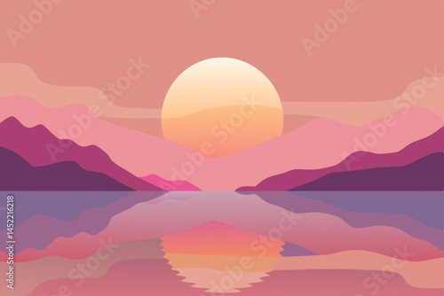 sunrise in the mountains