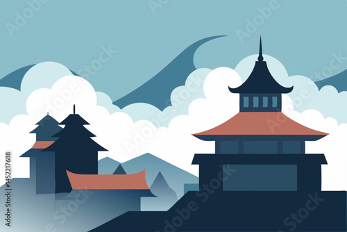 castle in the mountains