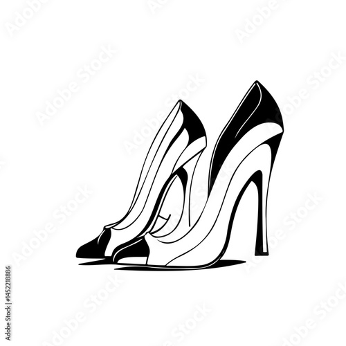 Elegant Stilettos Illustration: Fashionable footwear for sophisticated style