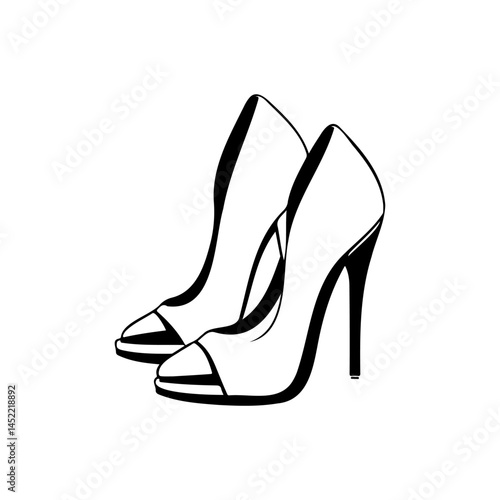 Elegant footwear illustration evoking sophistication and classic feminine style