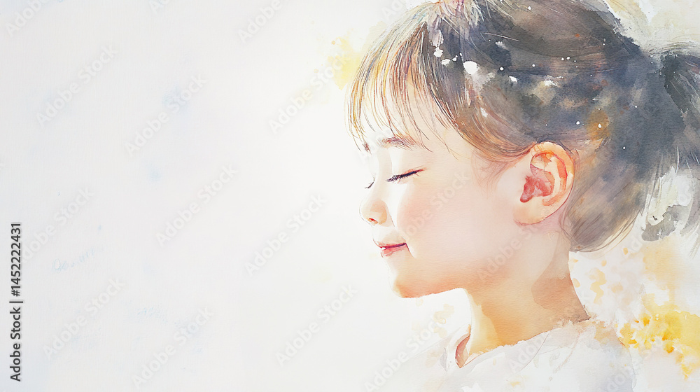 祈るアジア人の少女02