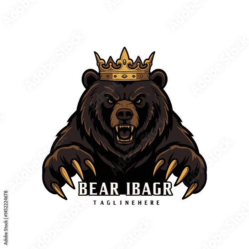 King Bear Mascot Logo