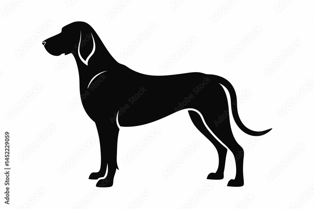 Fototapeta premium bloodhound sihouette black vector