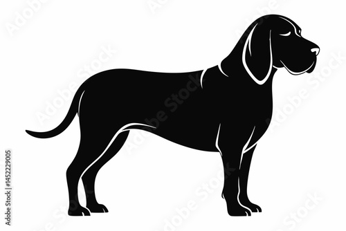 bloodhound sihouette black vector