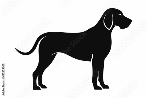 bloodhound sihouette black vector