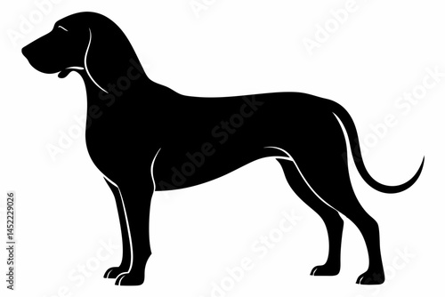 bloodhound sihouette black vector