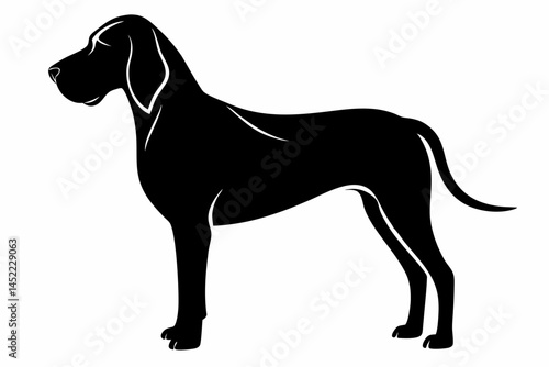 bloodhound sihouette black vector