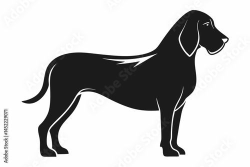 bloodhound sihouette black vector