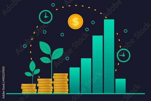 finance investment vector graphics