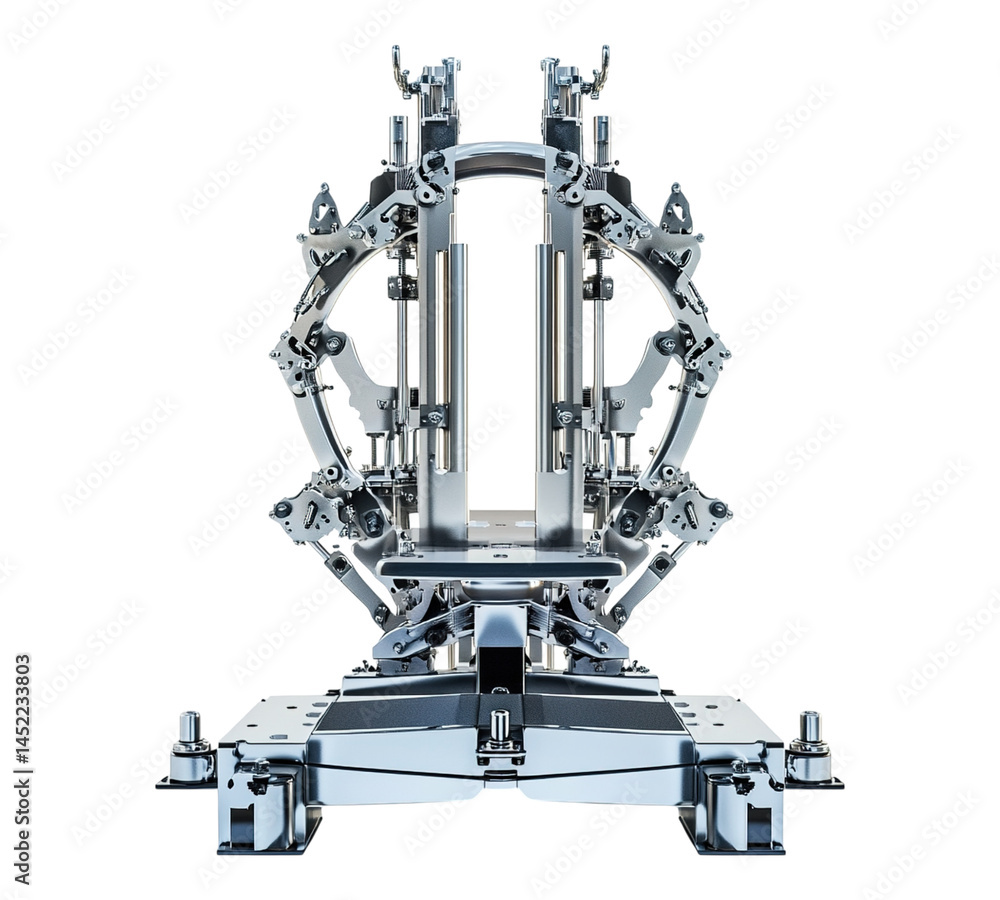 A machine with many parts and a circular shape A machine with many parts and a circular shape