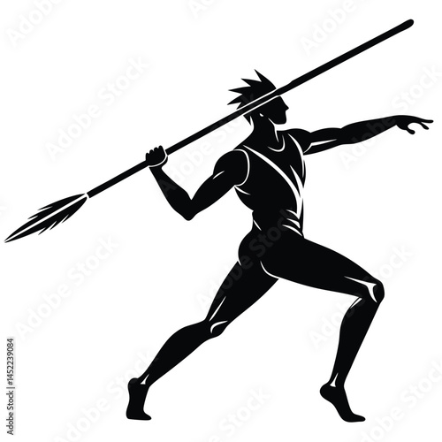 An image-of javelin silhouette vector 